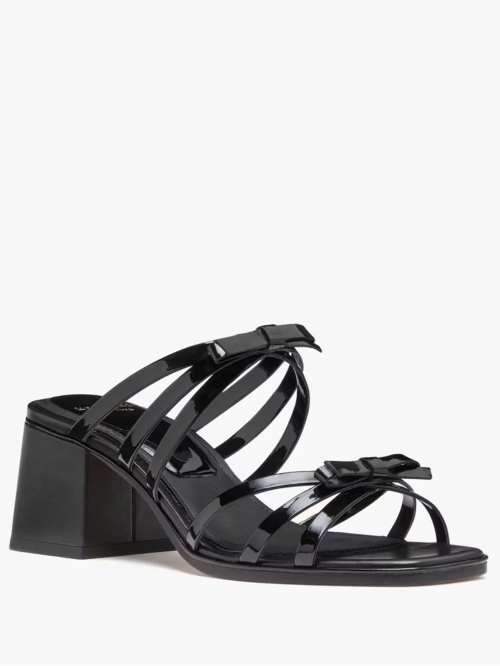 Kate Spade Carolina Patent Black Block Heel NWOT